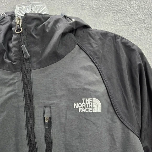 The North Face Women Jacket Medium Gray Hooded Dryvent Pockets Full Zip READ - Picture 4 of 16